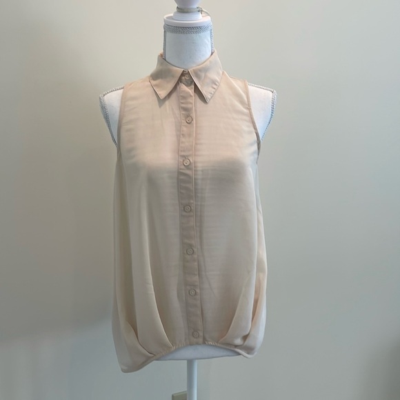 Rebecca Hampton Cream Colored Button Down Top. EUC - Picture 1 of 6